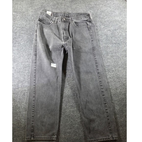 Levi's Denim - Levis 505 Regular Fit Straight Leg Jeans Faded Black Denim W38 L30 00505-0260